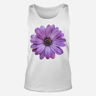 Pink Purple Flower Daisy Floral Design For Women Men - Daisy Unisex Tank Top | Crazezy