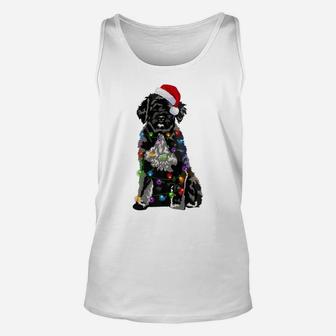 Portuguese Water Dog Christmas Lights Xmas Dog Lover Unisex Tank Top | Crazezy