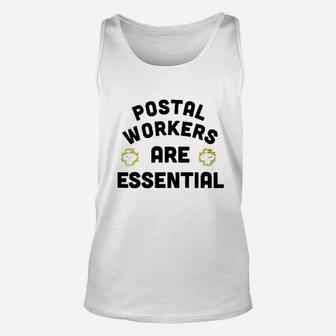 Postal Workers Are Essential Workers Graphic Unisex Tank Top - Thegiftio UK