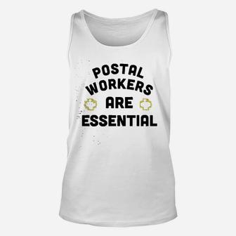 Postal Workers Are Essential Workers Unisex Tank Top - Thegiftio UK