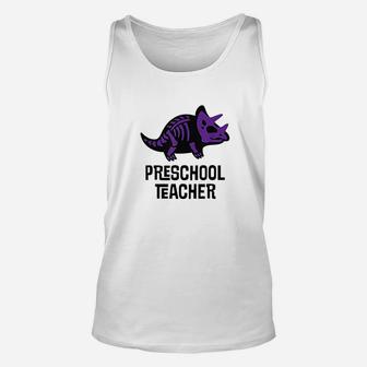 Preschool Teacher Dinosaur Teacher Unisex Tank Top | Crazezy