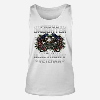 Proud Daughter Of A Us Army Veteran Military Vet's Child Unisex Tank Top | Crazezy UK
