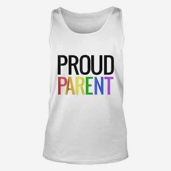 Proud Mom Dad Parent Lgbtq Gay Pride Unisex Tank Top - Thegiftio UK
