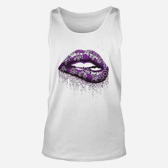 Purple Teardrops Of Rain Love Lip Tribute Gift Unisex Tank Top | Crazezy UK