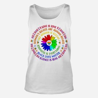 Rainbow Black Lives Matter Science Lgbt Pride Flower Unisex Tank Top | Crazezy