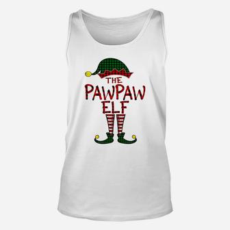 Red Plaid Pawpaw Elf Matching Family Christmas Pajama Daddy Sweatshirt Unisex Tank Top | Crazezy DE