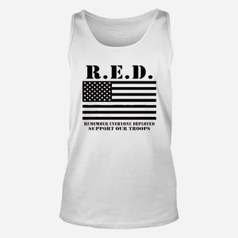 Red Support Our Troops Unisex Tank Top | Crazezy AU