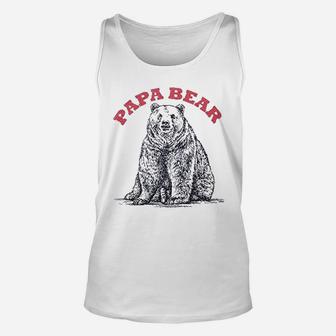Retreez Funny Papa Bear For Dads Graphic Printed Unisex Tank Top | Crazezy CA