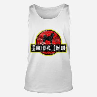 Retro Shiba Inu Dad Vintage Dog Father Mother Pet Dog Papa Unisex Tank Top | Crazezy