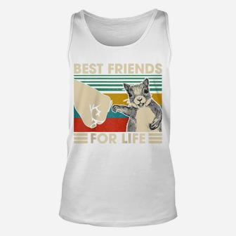 Retro Vintage Squirrel Best Friend For Life Fist Bump Raglan Baseball Tee Unisex Tank Top | Crazezy DE