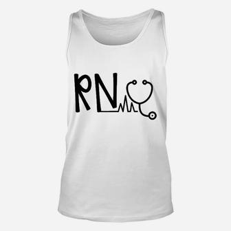 Rn Heart Beat Monitor Registered Nurse Job Unisex Tank Top | Crazezy CA