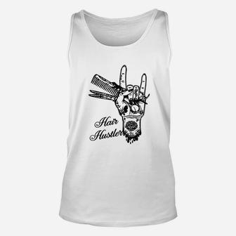 Rock And Roll Barber And Hairstylist Unisex Tank Top | Crazezy