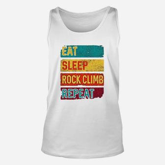 Rock Climbing Eat Sleep Rock Climb Unisex Tank Top | Crazezy DE