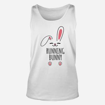 Running Bunny Funny Matching Easter Bunny Egg Hunting Unisex Tank Top | Crazezy CA