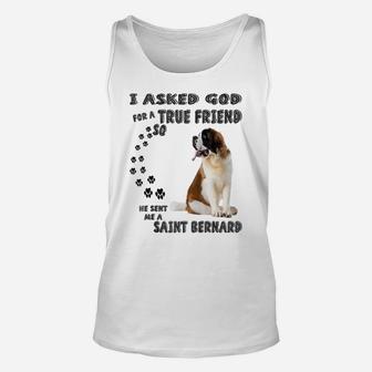 Saint Bernard Mom Dad Quote Costume, Cute Alpine Spaniel Dog Raglan Baseball Tee Unisex Tank Top | Crazezy AU