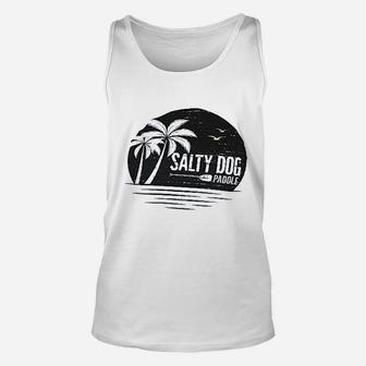Salty Dog Ringspun Relaxed Fit Retro Beach Ocean Sunset Unisex Tank Top | Crazezy AU