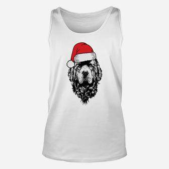 Santa Newfie Newfoundland Dog Ugly Christmas Sweatshirt Unisex Tank Top | Crazezy