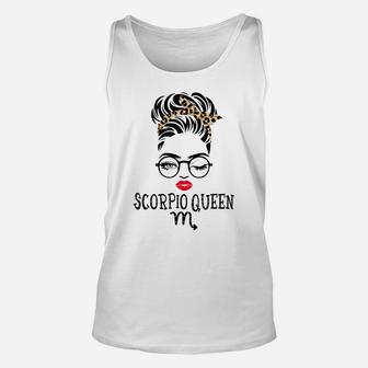 Scorpio Queen Woman Face Wink Eyes Lady Face Birthday Gifts Unisex Tank Top | Crazezy