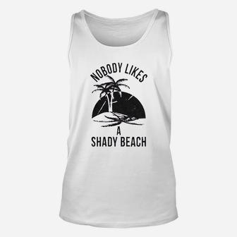Shady Beach Funny Cute Vacation Unisex Tank Top | Crazezy CA