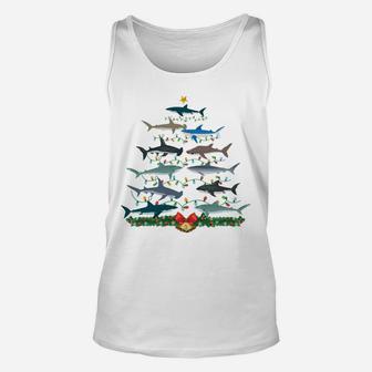 Shark Christmas Tree Ornament, Funny Shark Lovers Xmas Gifts Sweatshirt Unisex Tank Top | Crazezy CA