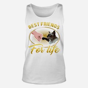 Siamese Cat Best Friends For Life Gift Friends Funny Design Unisex Tank Top | Crazezy UK