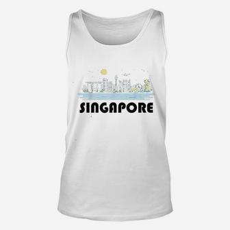 Singapore Skyline Cityscape Unisex Tank Top | Crazezy CA