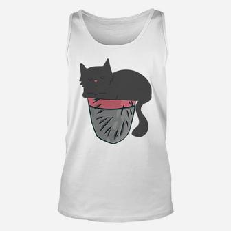 Sleepy Cat Pocket Kitty Themed Gifts Pet Kitten Animal Lover Unisex Tank Top | Crazezy DE