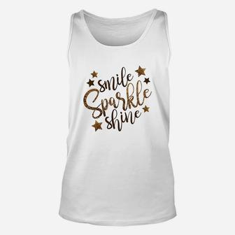 Smile Sparkle Shine Unisex Tank Top | Crazezy CA