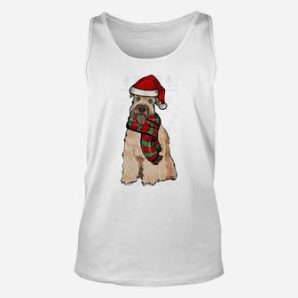Soft Coated Wheaten Terrier Dog Santa Xmas Ugly Christmas Sweatshirt Unisex Tank Top | Crazezy