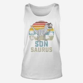 Sonsaurus T Rex Dinosaur Son Saurus Child Family Matching Unisex Tank Top | Crazezy AU