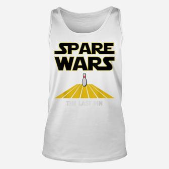 Spare Wars - Funny Bowler & Bowling Parody Unisex Tank Top | Crazezy