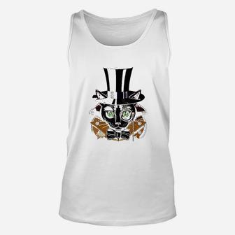 Steampunk Black Cat Unisex Tank Top - Thegiftio