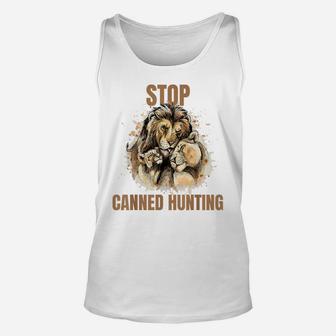 Stop Canned Hunting, Lion Lives Matter, End Trophy Hunt Unisex Tank Top | Crazezy
