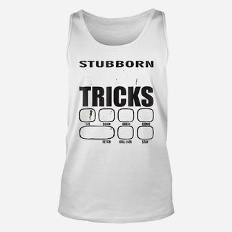 Stubborn Aussie Tricks Funny Australian Shepherd Unisex Tank Top - Thegiftio UK