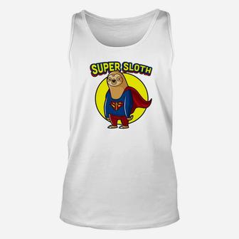 Super Sloth Animal Heroic Character Lazy Sloths Gift Unisex Tank Top - Thegiftio UK