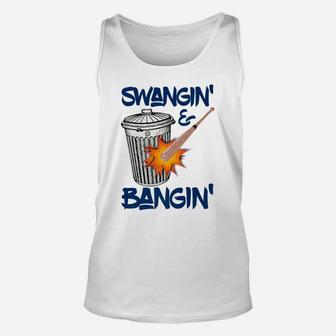 Swangin And Bangin Houston Sign Stealing Trash Can Baseball Unisex Tank Top | Crazezy