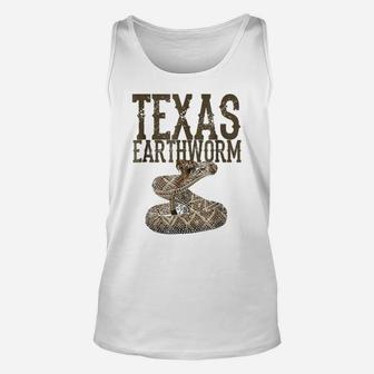 Texas Earthworm Rattlesnake Lone Star State Home T Shirt Unisex Tank Top | Crazezy AU