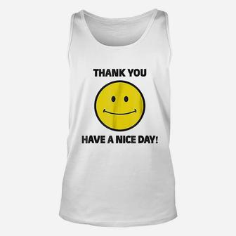 Thank You Have A Nice Day Smiley Grocery Bag Unisex Tank Top - Thegiftio