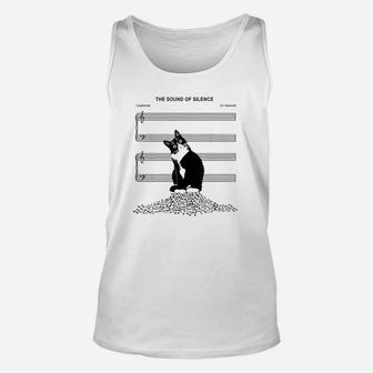 The Sound Of Silence Music And Cats Lover Unisex Tank Top | Crazezy