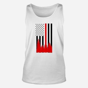 Thin Red Line Wildland Firefighter Unisex Tank Top - Thegiftio UK