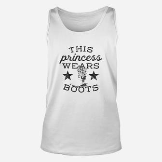 This Princess Wears Boots Unisex Tank Top | Crazezy