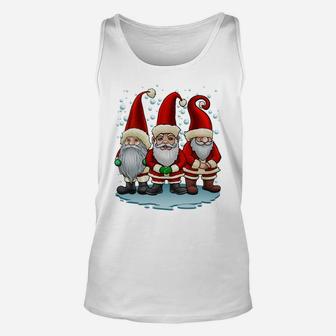 Three Nordic Gnomes Winter Christmas X-Mas Gift Sweatshirt Unisex Tank Top | Crazezy UK