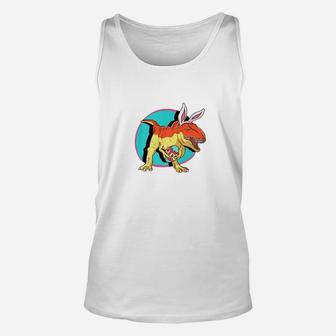 Trex Easter Bunny Funny Rabbit Ears Gift Unisex Tank Top - Thegiftio UK