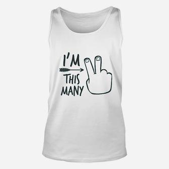 Two Year Old Second Birthday Unisex Tank Top | Crazezy DE