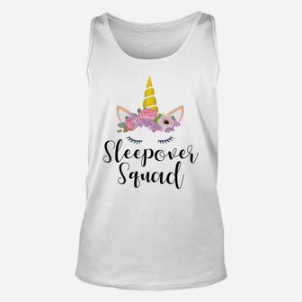 Unicorn Sleepover Squad T Shirt Birthday Slumber Party Gift Unisex Tank Top | Crazezy CA