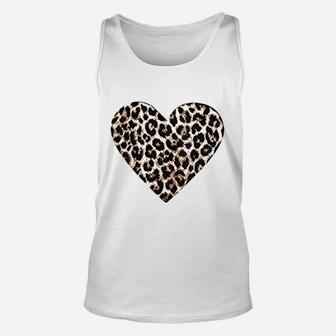 Valentine Day Casual Buffalo Leopard Print Love Heart Unisex Tank Top | Crazezy
