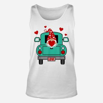 Valentines Day Gnome Vintage Farm Truck Unisex Tank Top | Crazezy AU