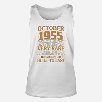 Vintage 66 Years Old October 1955 66Th Birthday Gift Ideas Sweatshirt Unisex Tank Top | Crazezy CA