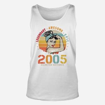 Vintage Legendary Awesome Epic Since 2005 Retro Birthday Sweatshirt Unisex Tank Top | Crazezy