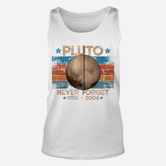 Vintage Never Forget Pluto Nerdy Astronomy Space Science Zip Hoodie Unisex Tank Top | Crazezy UK